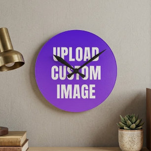 Relógio Redondo Carregar imagem personalizada - Adicione a sua par