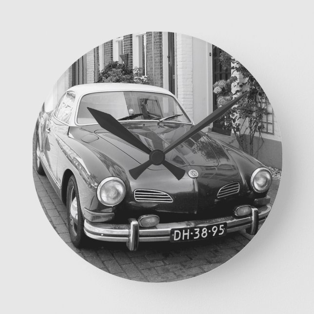 Relógio Redondo Carro clássico Karmann Ghia (Frente)