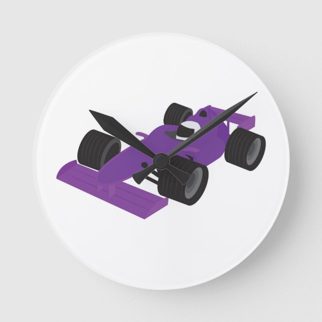 Relógio Redondo Carro de Corrida F1 (Frente)