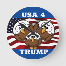 CARTOON EAGLE ELEITORAL "USA 4 TRUMP"