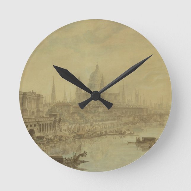 Relógio Redondo Casa de Somerset, catedral de St Paul e Blackfria (Frente)