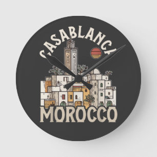 Relógio Redondo casablanca marrocos 