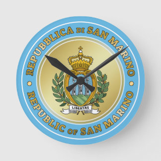 Relógio Redondo Casaco de Armas de São Marino