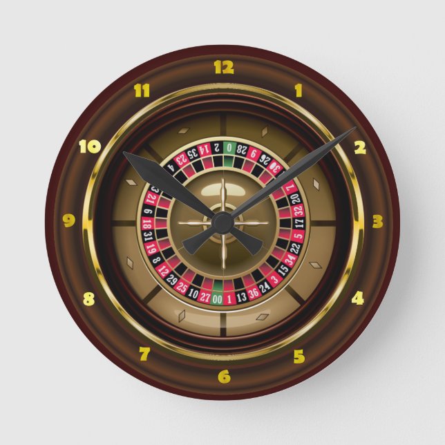 Relógio Redondo Casino Roulette Wall Clock (Frente)