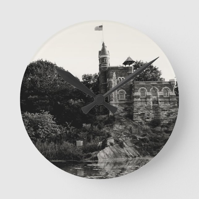 Relógio Redondo Castelo de Belvedere no Parque Central, NYC (Frente)