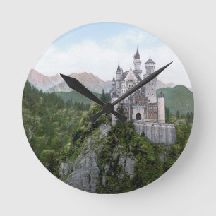 Relógio Redondo Castelo Neuschwanstein 5