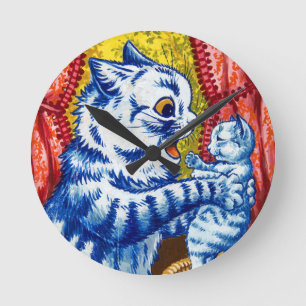 Relógio Redondo Cat e seus gatinhos