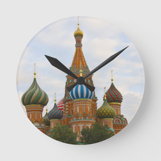 Relógio Redondo Catedral de Basil na Praça Vermelha, Moscou (Frente)