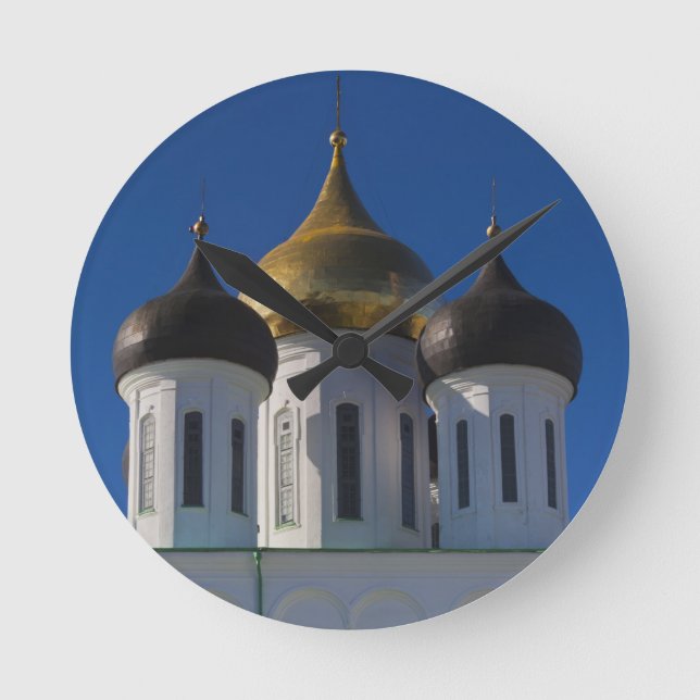 Relógio Redondo Catedral de Pskov Kremlin e Trindade (Frente)