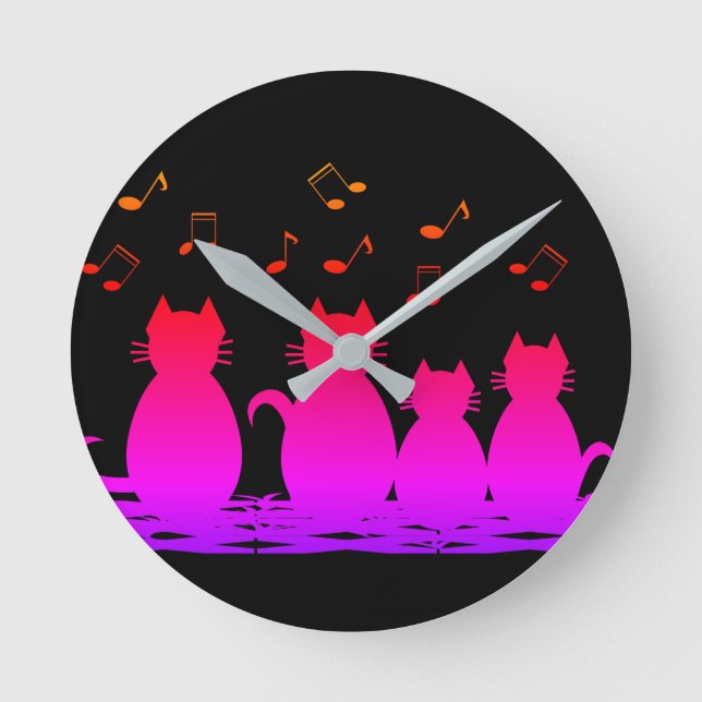 Relógio Redondo caterwauling (Frente)