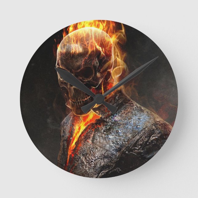 Relógio Redondo cavaleiros fantasmas (Frente)