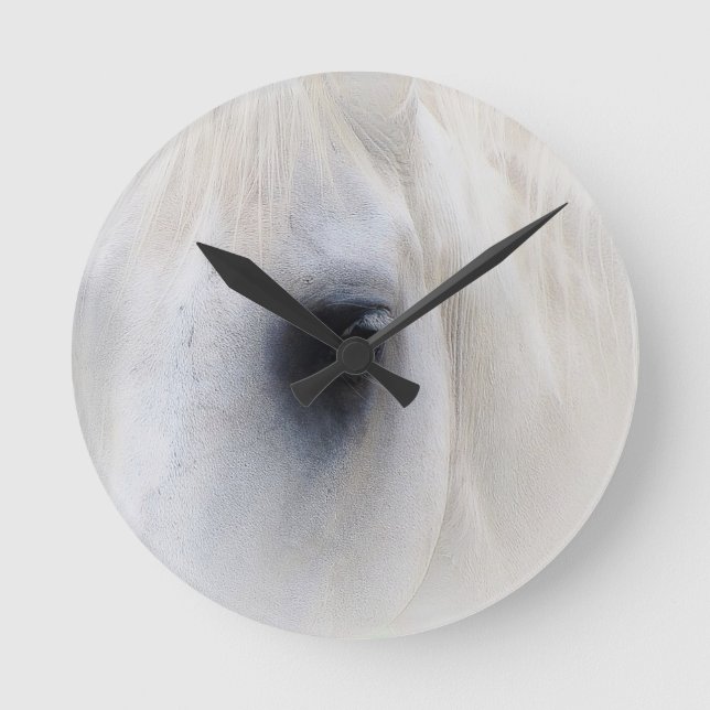 Relógio Redondo Cavalo & floral (Frente)