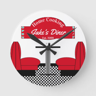 Relógio Redondo Caverna do restaurante Home Diner Kitchen Grill