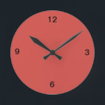 Relógio Redondo Cayenne Red Wall Clock<br><div class="desc">Veja todos os produtos Cayenne nessas lojas na categoria Home Decor que você pode misturar e combinar.</div>