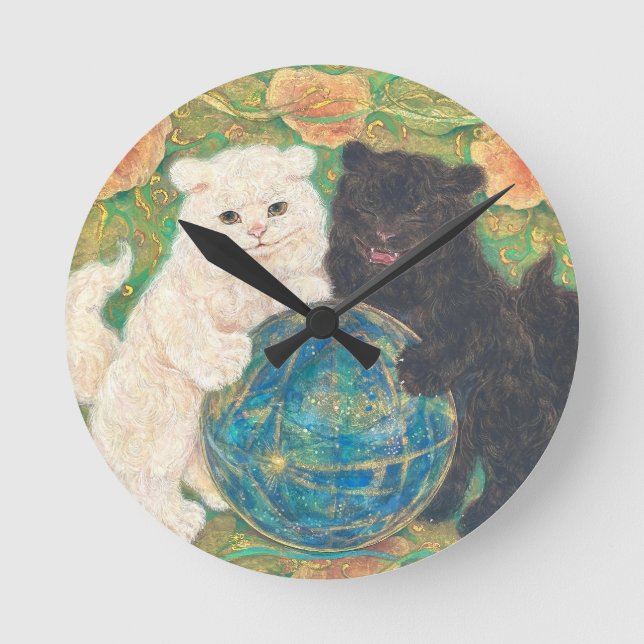 Relógio Redondo Celestial Guardians: Cosmic Harmony (Frente)