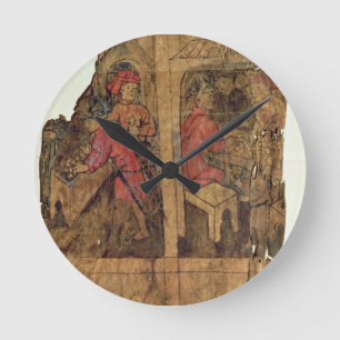 Relógio Redondo Cenas das operações de operação bancária, pá