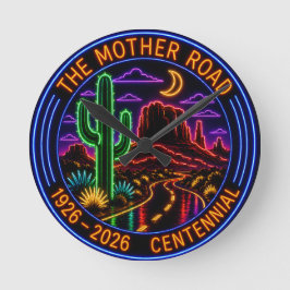 Relógio Redondo Centenário Neon Estilo Estrada Mãe