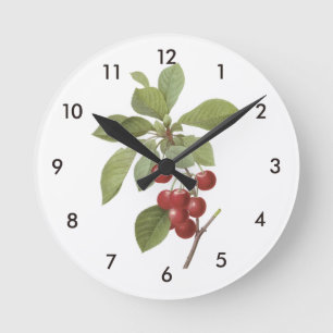 Relógio Redondo cereja (domestica de Cerasus) por Redouté