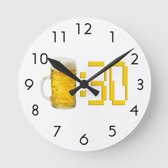 Relógio Redondo Cerveja:30 (Frente)
