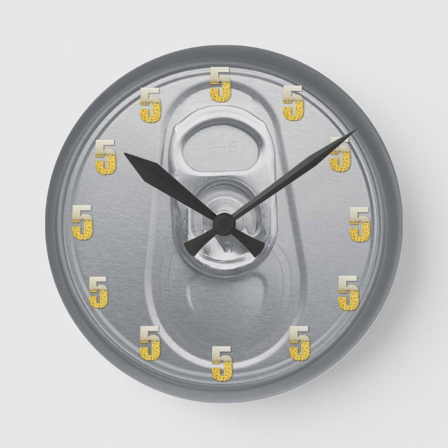 Relógio Redondo Cerveja De 5 O'Clock (Frente)