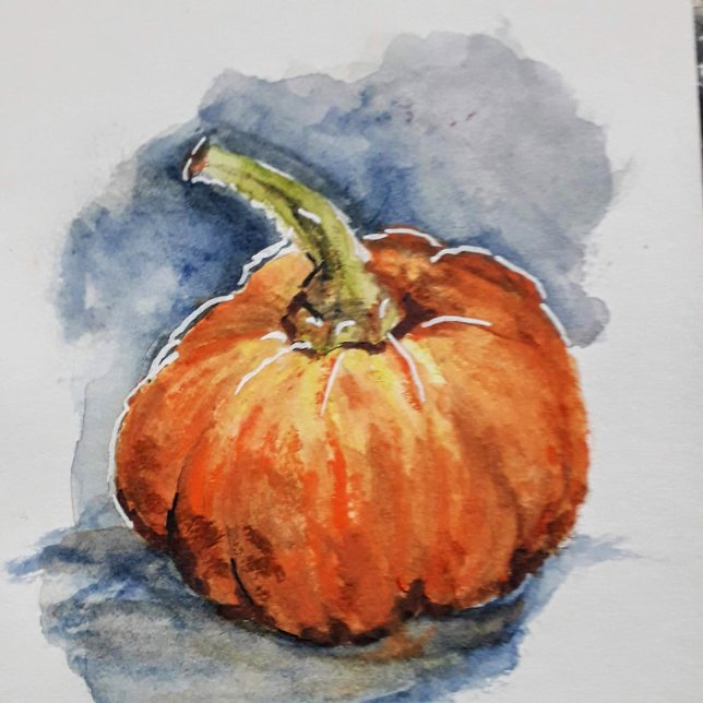 Relógio Redondo Cesta com três abóboras (Criador carregado)