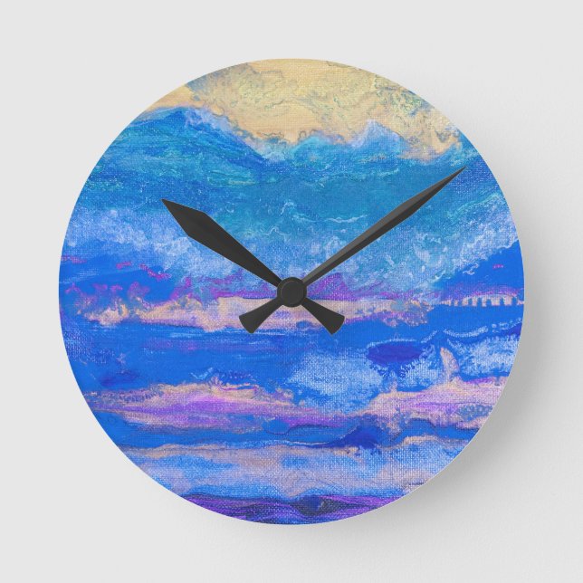 Relógio Redondo Céu ouro (Frente)
