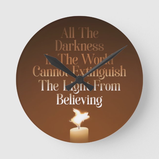 Relógio Redondo Chamada de Vela de Porcos Voadores (Frente)