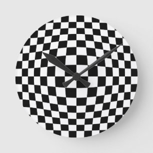 Relógio Redondo Checkerboard optical illusion