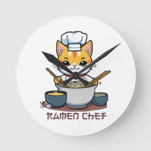 Relógio Redondo Chef de Ramen