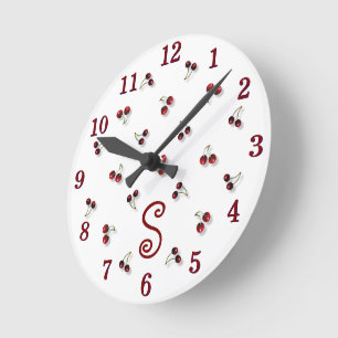 Relógio Redondo Cherries Clock