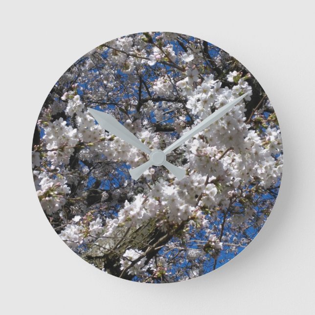Relógio Redondo Cherry Blossom Medium Acrywall Clock (Frente)