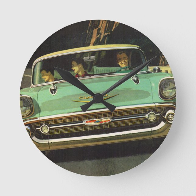 Relógio Redondo Chevy Bel Air 1957 (Frente)