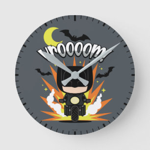 Relógio Redondo Chibi Batman Batcycle
