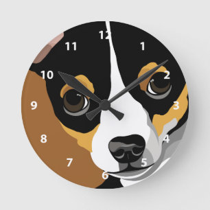 Relógio Redondo Chihuahua Clocks