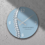 Relógio Redondo Chiropractor Chiropractor Spine Anatomy Art Blue<br><div class="desc">Chiropractic Chiropractor Spine Anatomy Art Blue Clocks.</div>