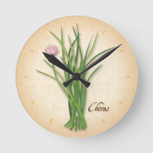 Relógio Redondo Chives Herb Clock