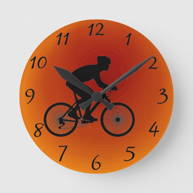Relógio Redondo Ciclista Round Wall Clock (Frente)