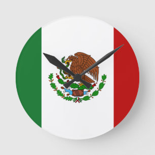 Relógio Redondo Cinco de Mayo Flag do México