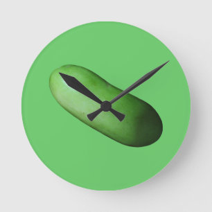 Relógio Redondo Cinza Verde (Melão de inverno)