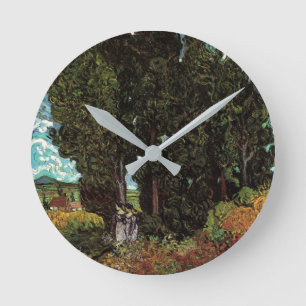 Relógio Redondo Ciprestes com Figuras Femininas por Vincent van Go
