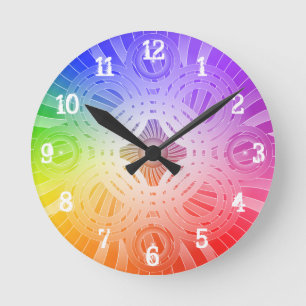 Relógio Redondo Círculos abstratos: Pulso de disparo de parede