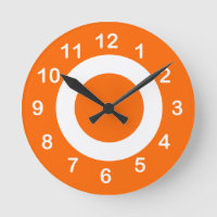 Círculos-alvo laranja e branco