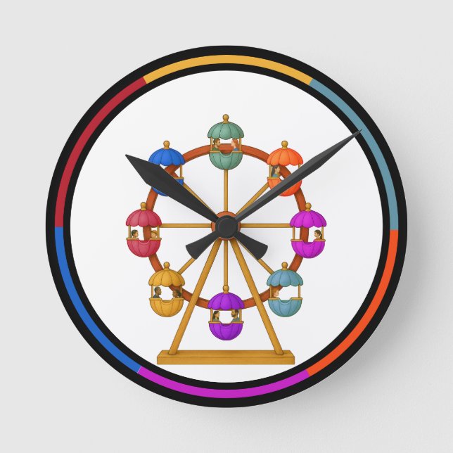 Relógio Redondo Circus Ferris wheel Wall Clock (Frente)