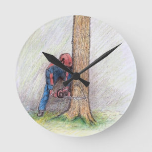 Relógio Redondo Cirurgião Árvore Arborista