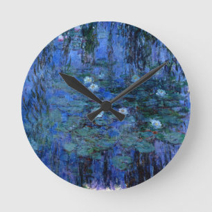 Relógio Redondo Claude Monet Blue Water Lily
