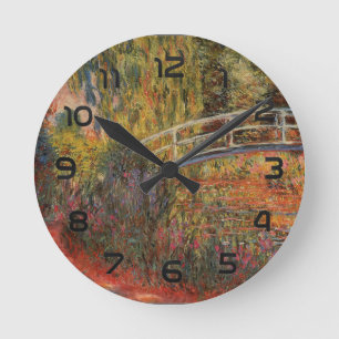 Relógio Redondo Claude Monet Ponte Japonesa Giverny Arte