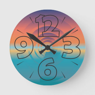 Relógio Redondo Clock dial 15 - numbers and dashes