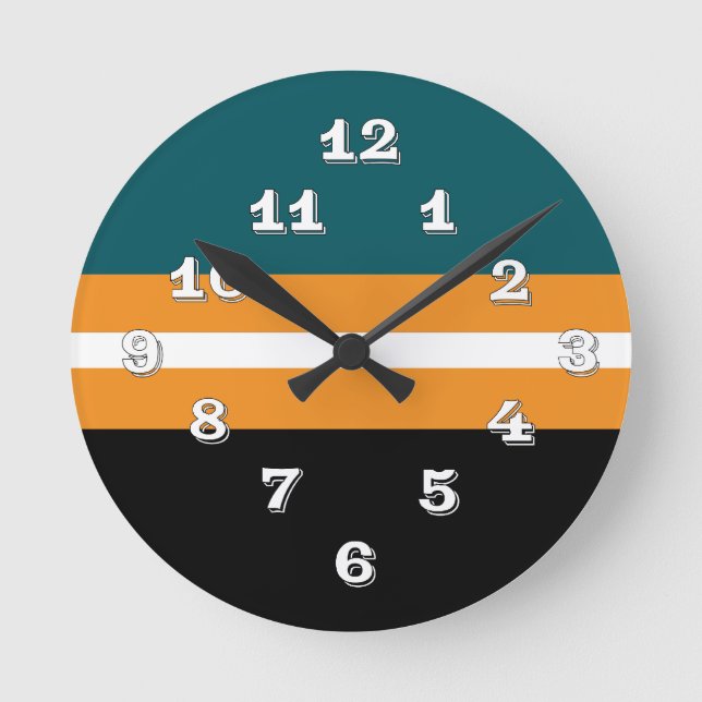 Relógio Redondo Clock marítimo do Pacífico (Frente)