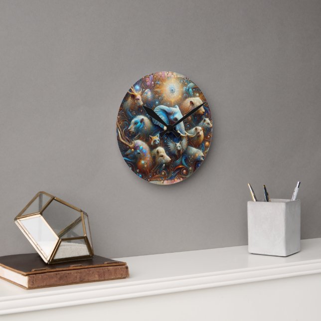 Relógio Redondo Clocks Wall Art & Décor (Escritório)