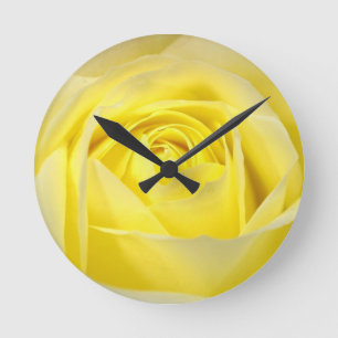 Relógio Redondo Close up do rosa amarelo
